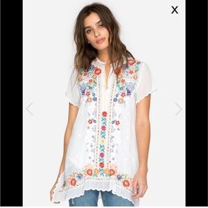 Johnny Was Mikones Tunic embroidered XS boho